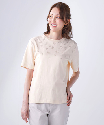 ステッチ風 プリント Tシャツ