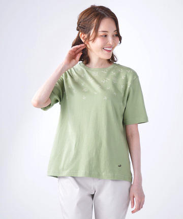 ステッチ風 プリント Tシャツ