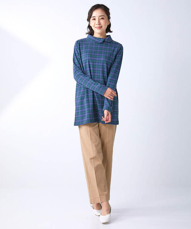チェック ジャカード チュニック