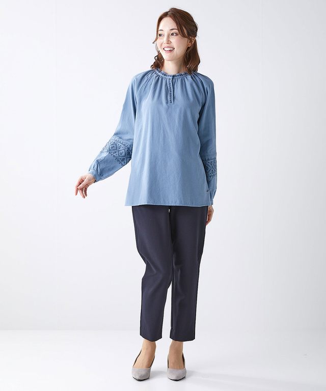 Aライン 刺繍 ブラウス【オンラインショップ限定】
