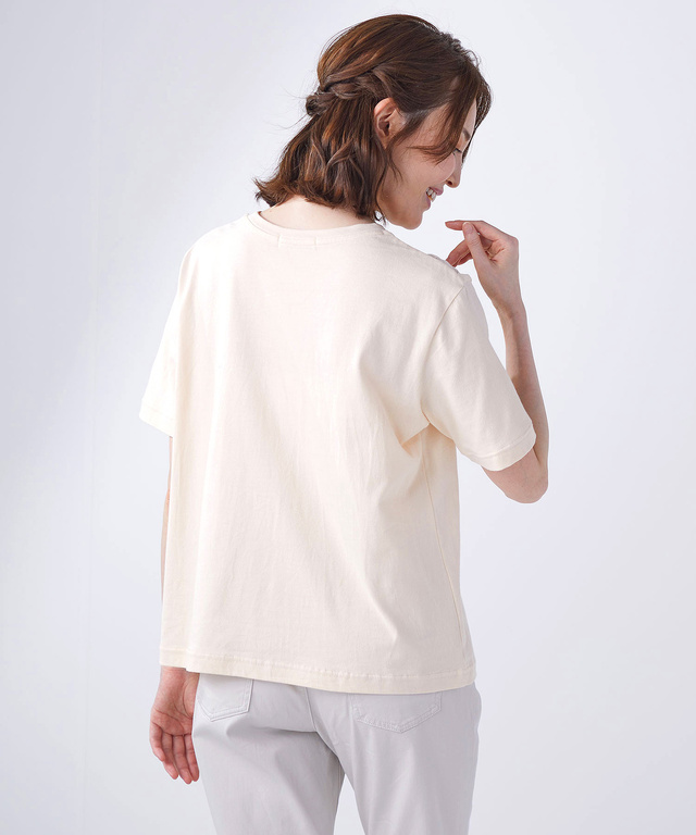 ステッチ風 プリント Tシャツ