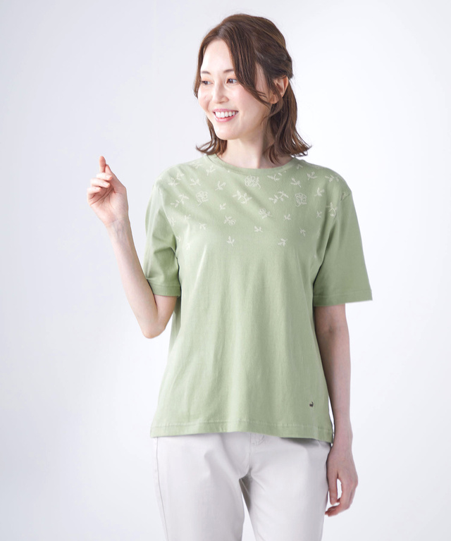 ステッチ風 プリント Tシャツ