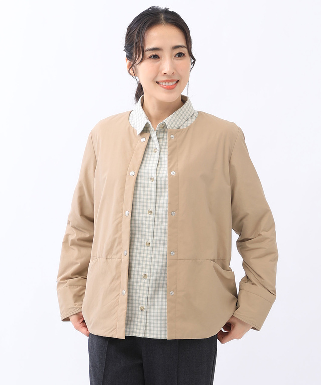ノーカラーライトジャケット【Octa(R)使用】【撥水加工】