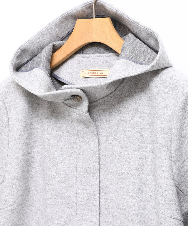 ウールライク フーデット コート【オンラインショップ限定】