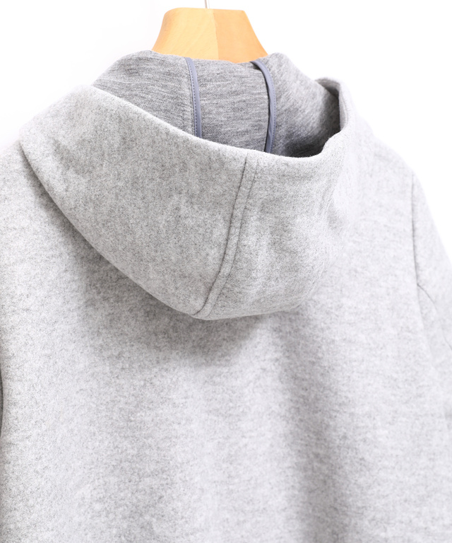 ウールライク フーデット コート【オンラインショップ限定】