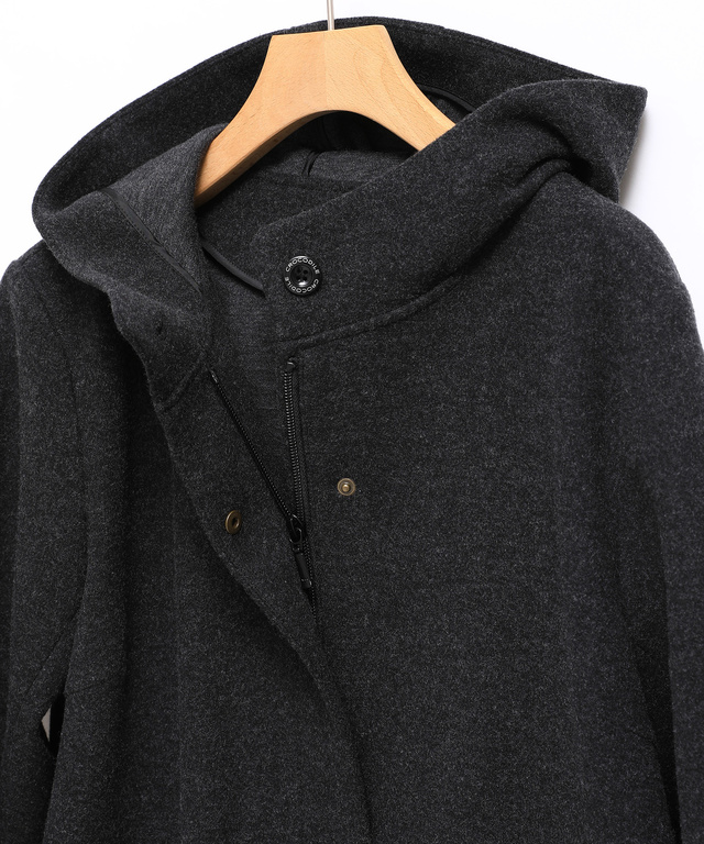 ウールライク フーデット コート【オンラインショップ限定】
