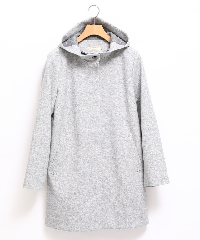 ウールライク フーデット コート【オンラインショップ限定】