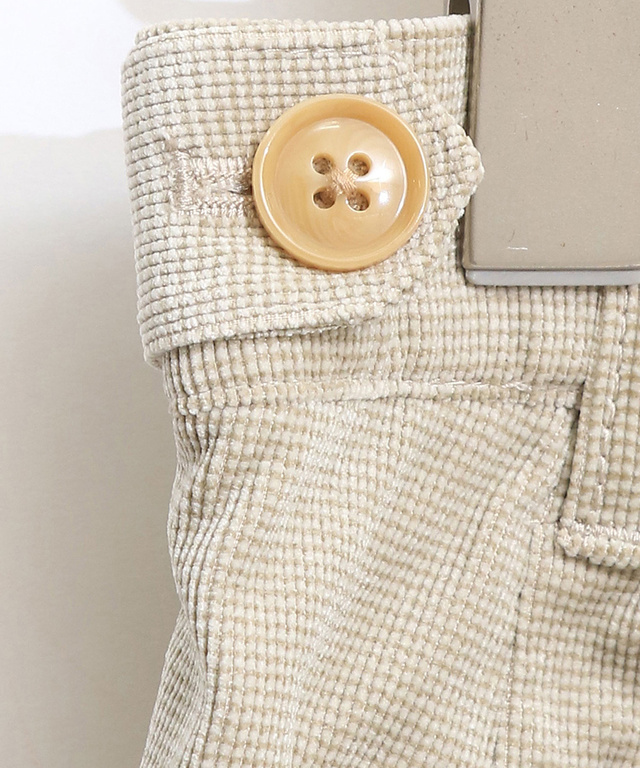 ブロックコーデュロイ ワイド パンツ