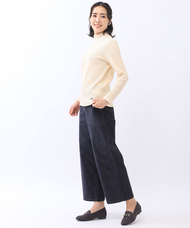 コーデュロイ ワイド パンツ