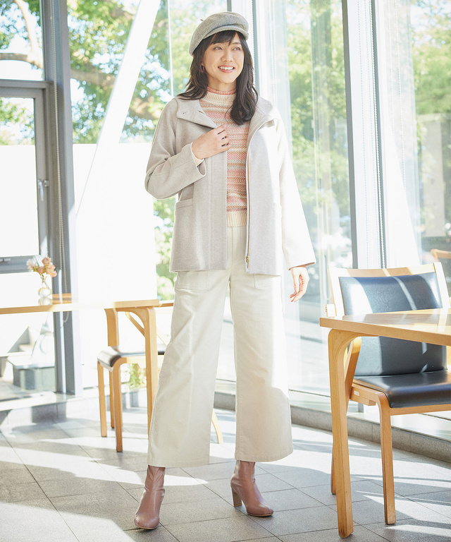 コーデュロイ ワイド パンツ