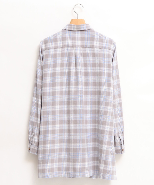 微起毛 チェック チュニック【オンラインショップ限定】