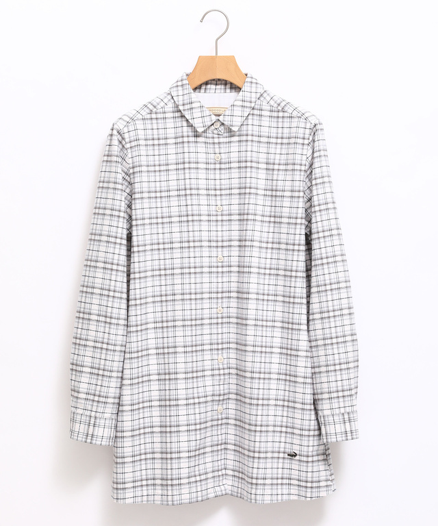 雪柄ジャカード チェック チュニック【オンラインショップ限定】