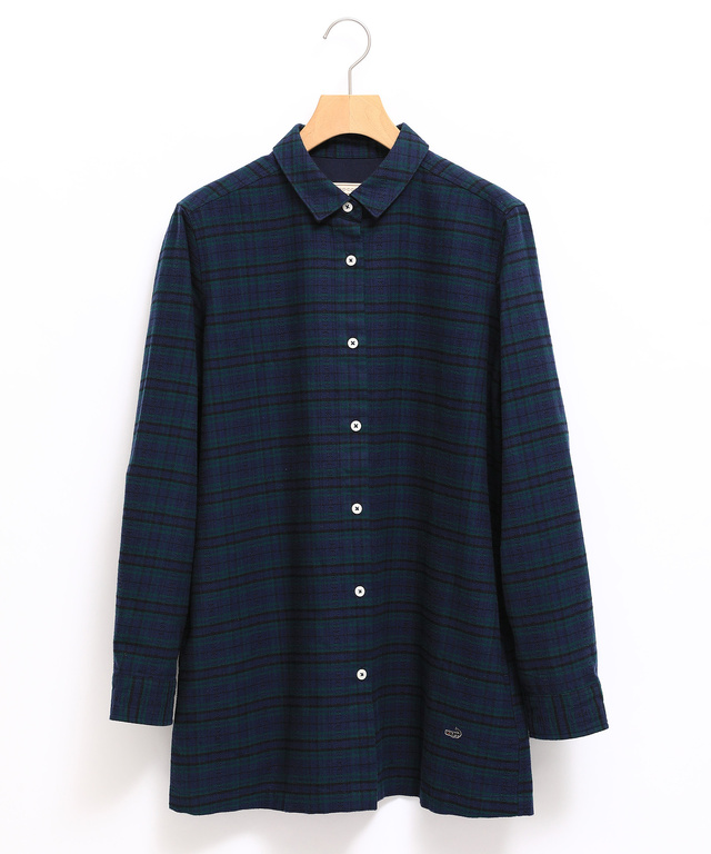雪柄ジャカード チェック チュニック【オンラインショップ限定】