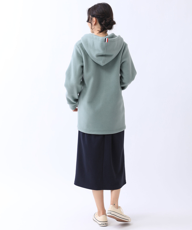 フリース ロング パーカー