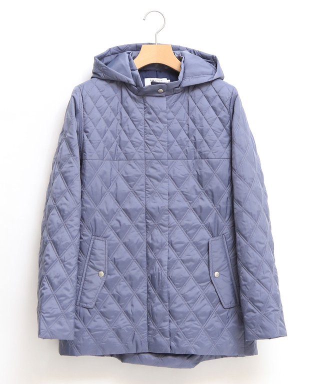 キルト中綿 フーデッド ジャケット【手洗いOK】【撥水加工】